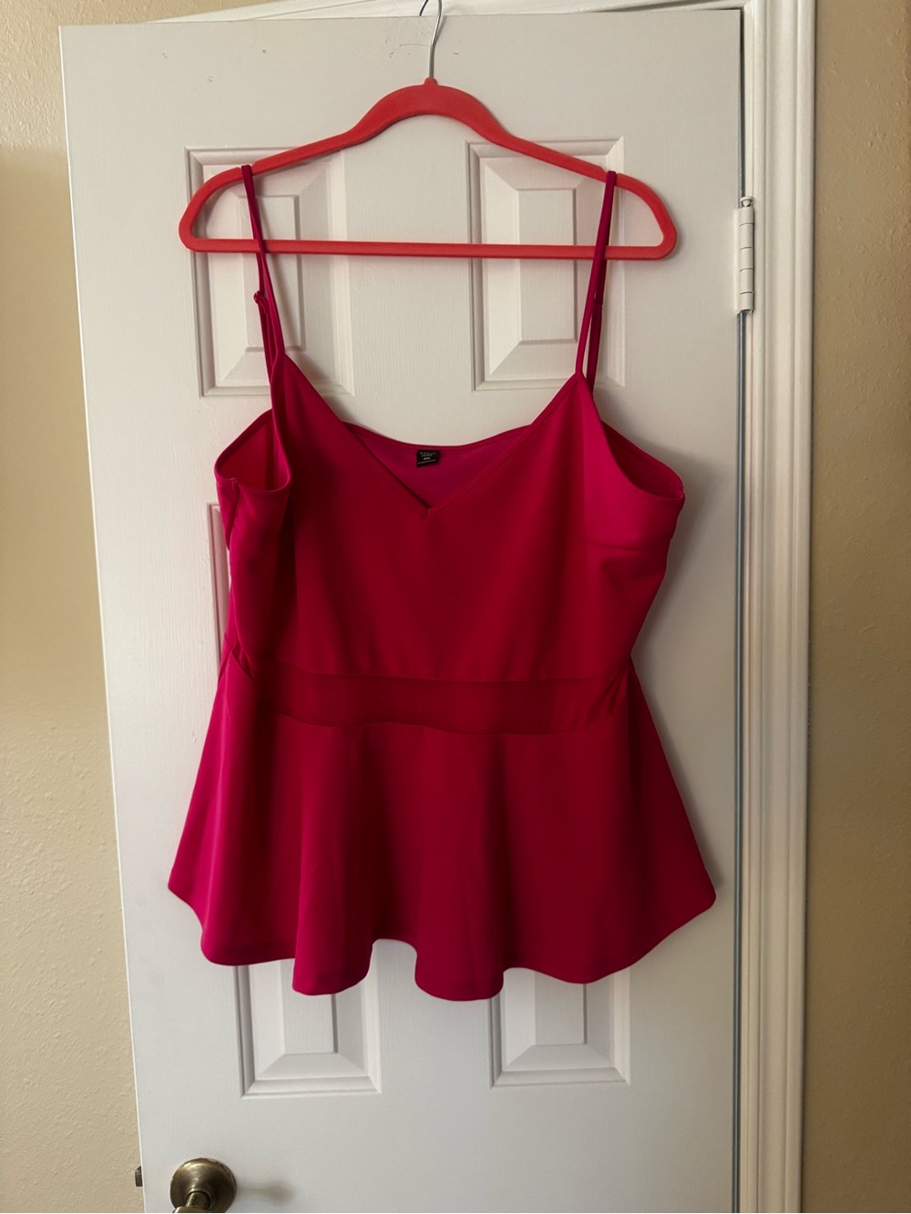 Women’s Fuchsia Peplum Cami Top